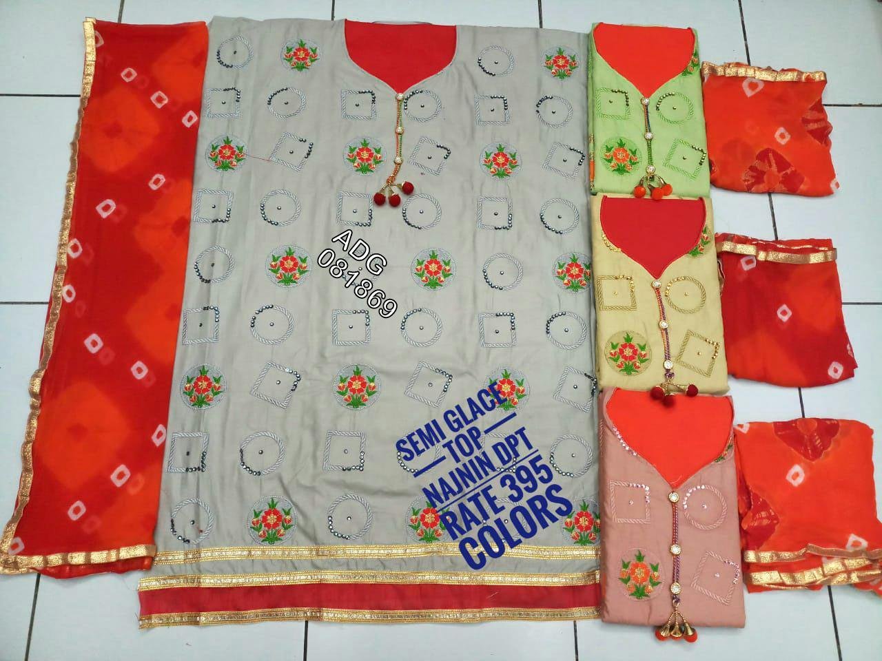Daman & Single Head top & Duppata