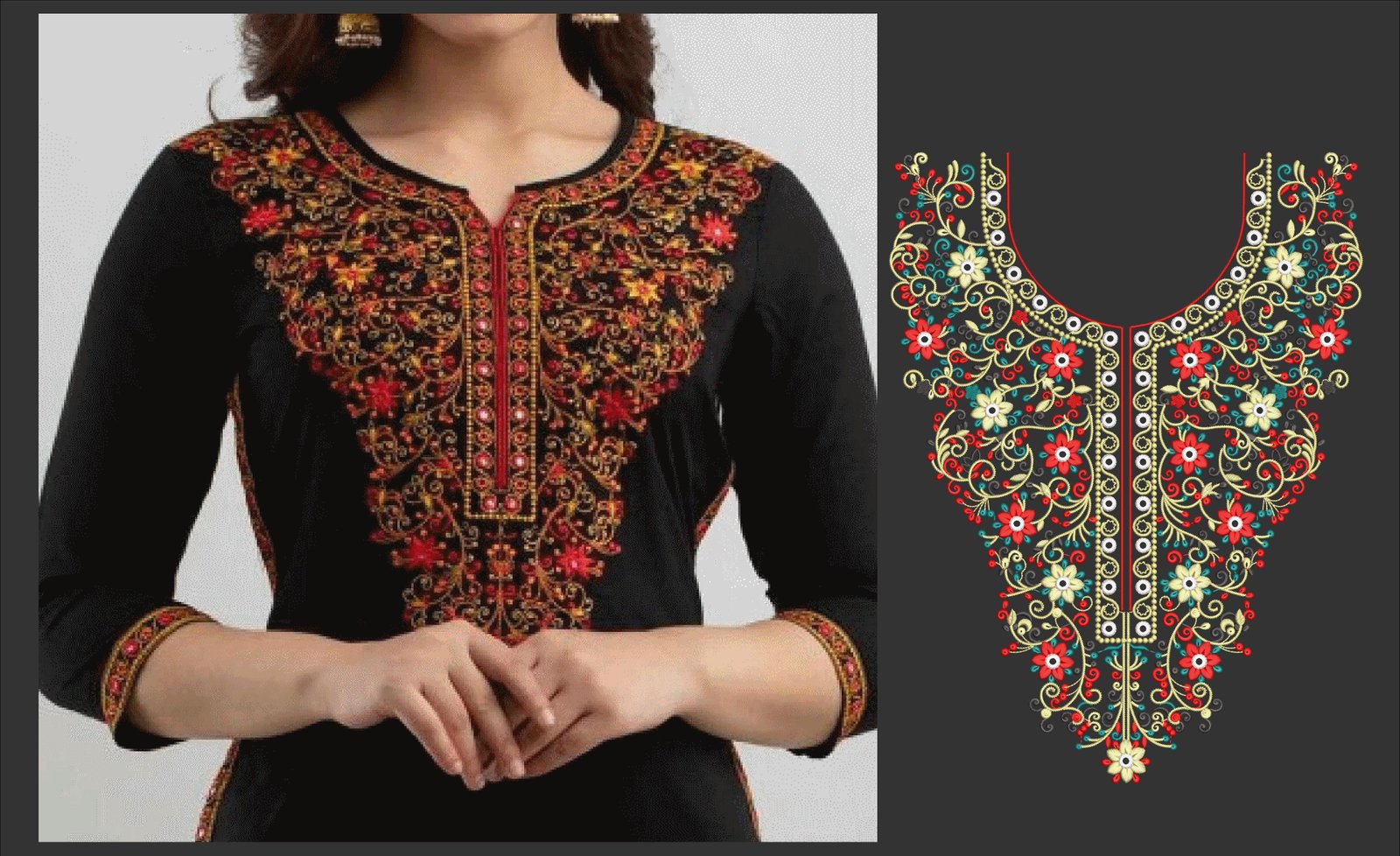 FANCY KURTI NECK