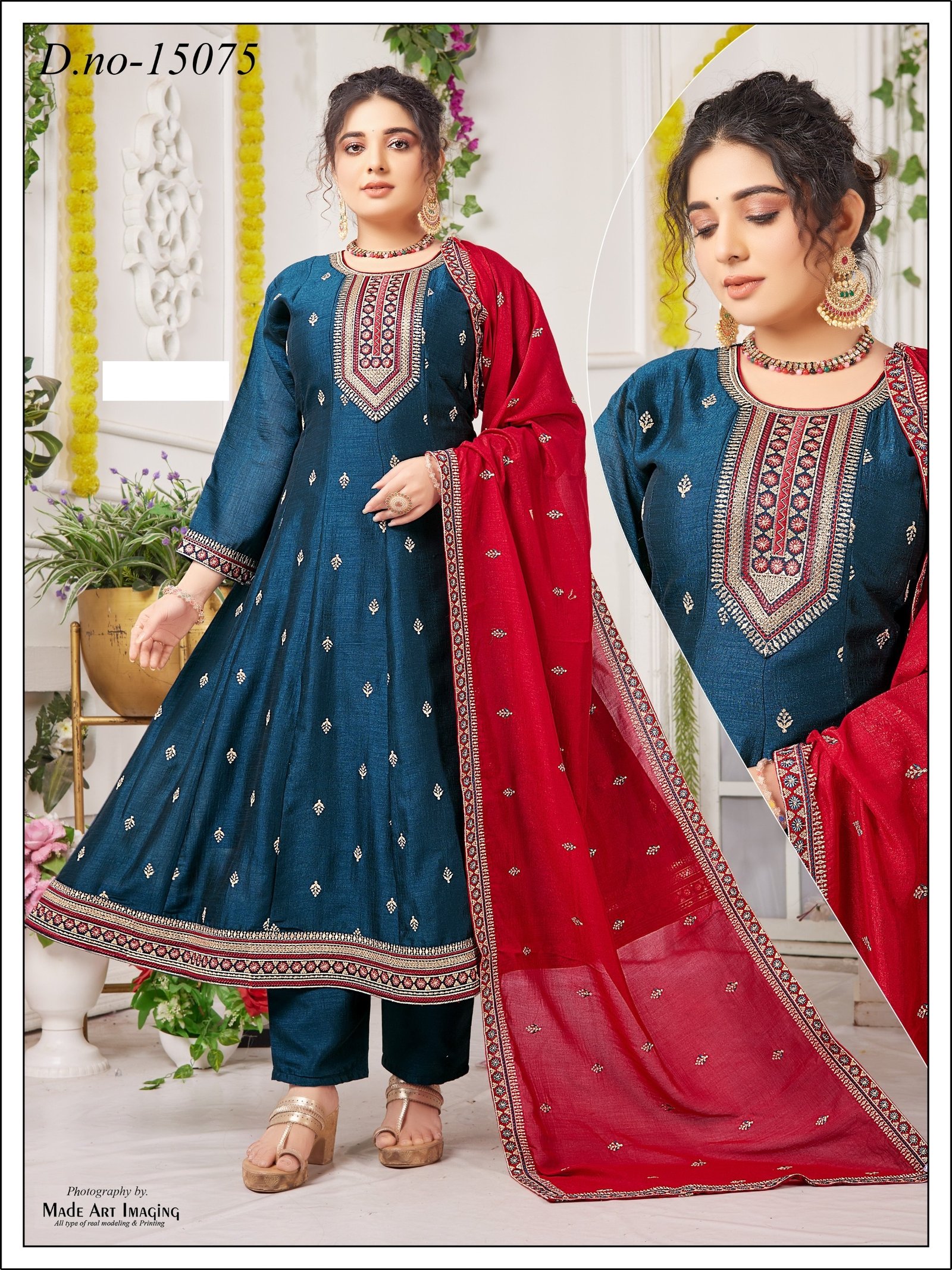 DAMAN & SINGLE HEAD TOP  &  DUPATTA