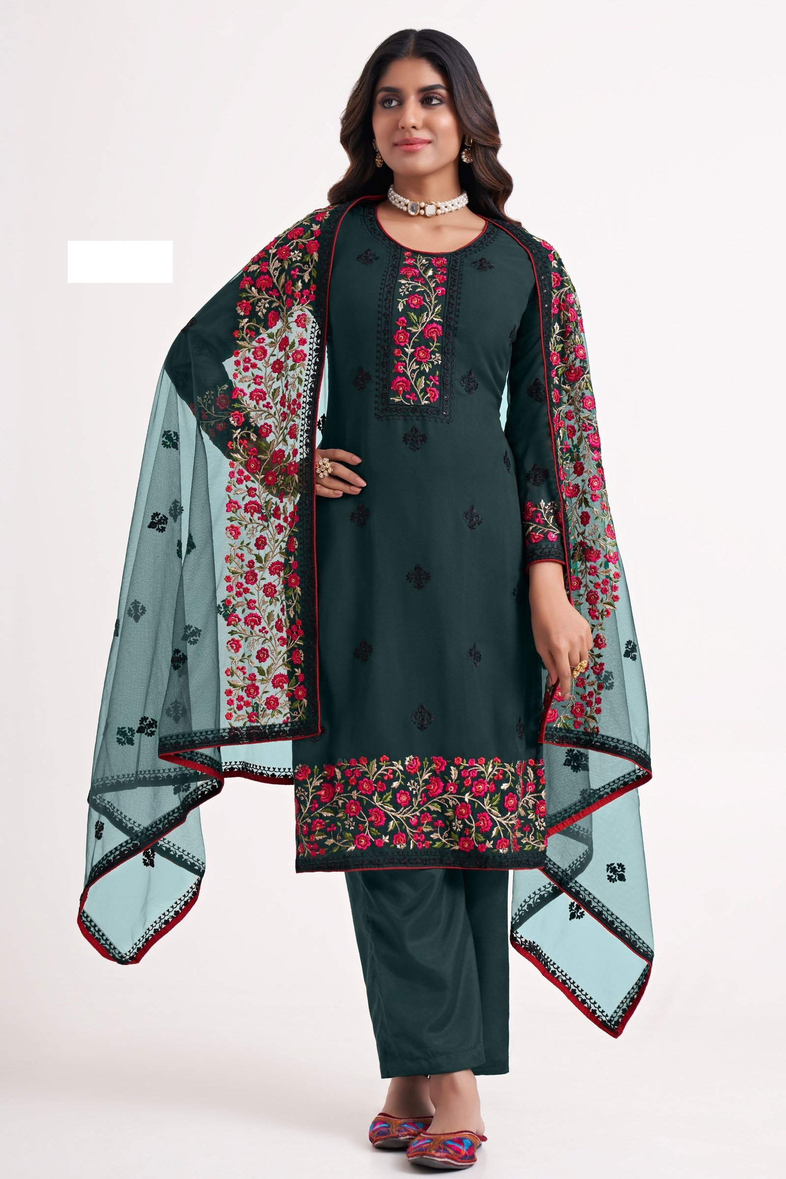 DAMAN & SINGLE HEAD TOP  &  DUPATTA