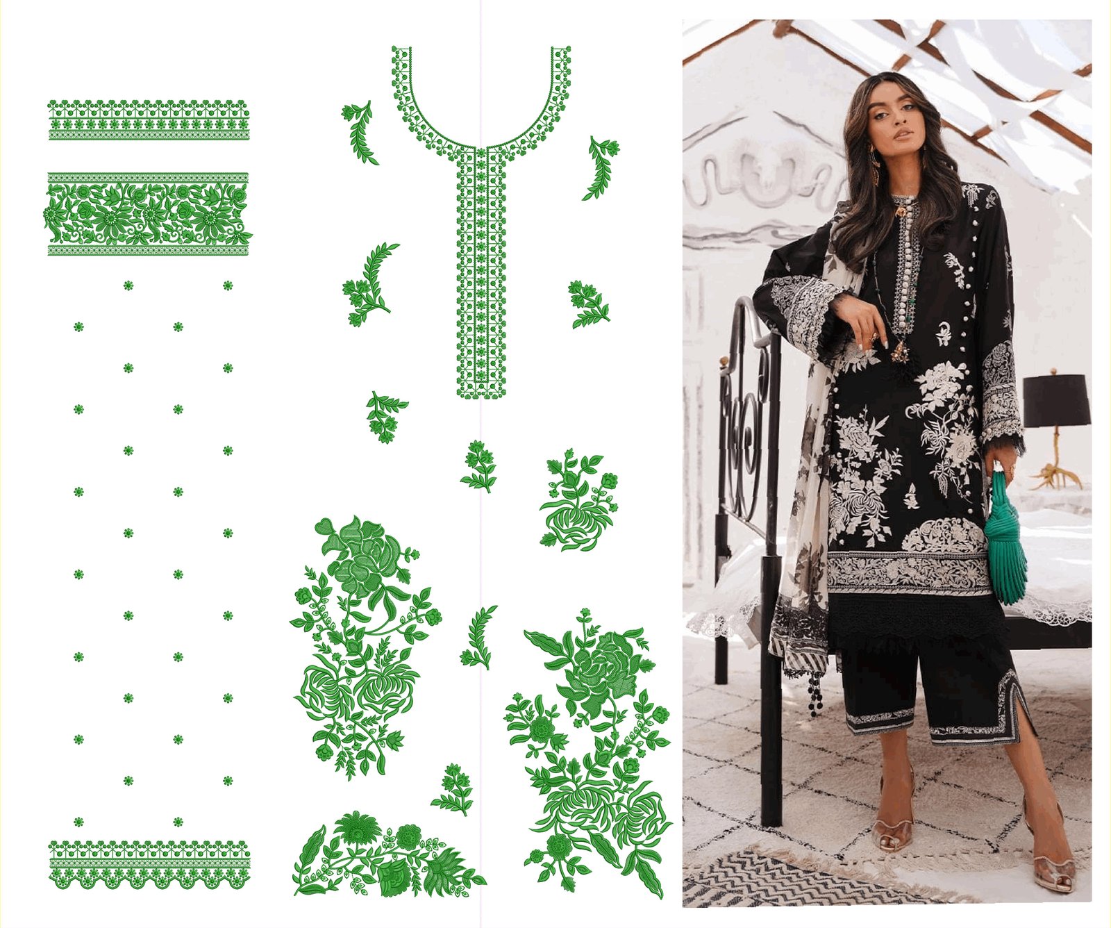 fancy top & dupatta