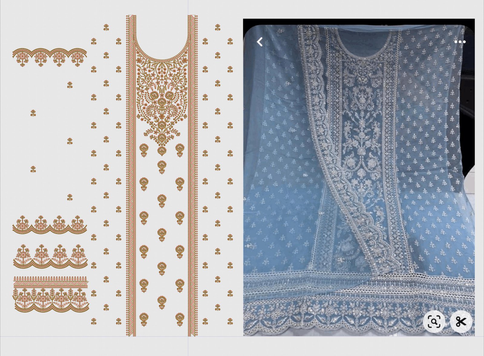fancy top & dupatta