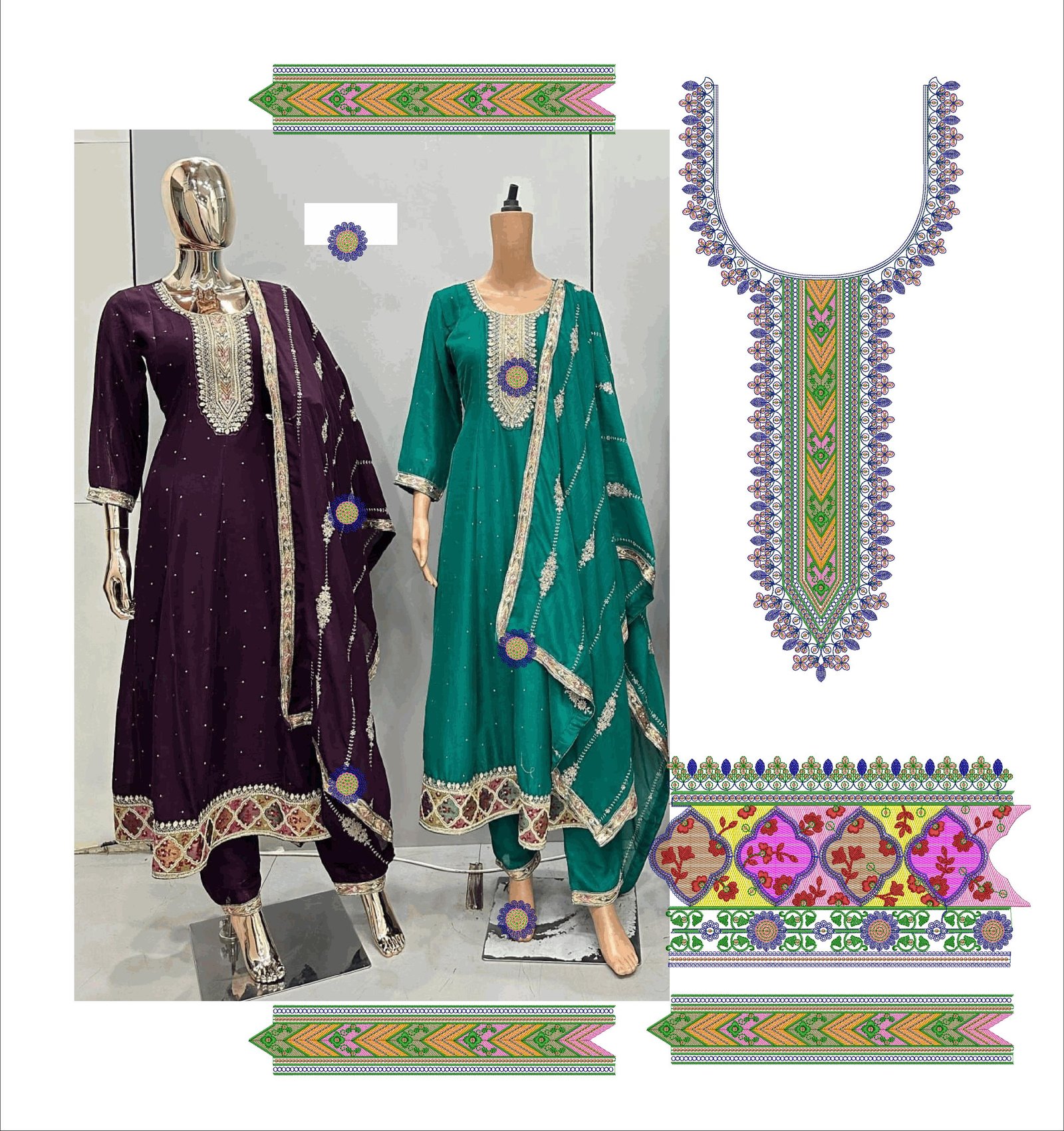 fancy top & dupatta
