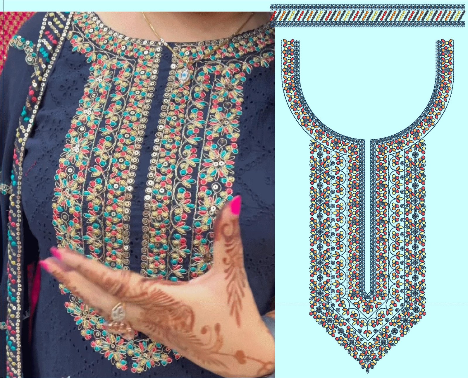 FANCY KURTI  NECK