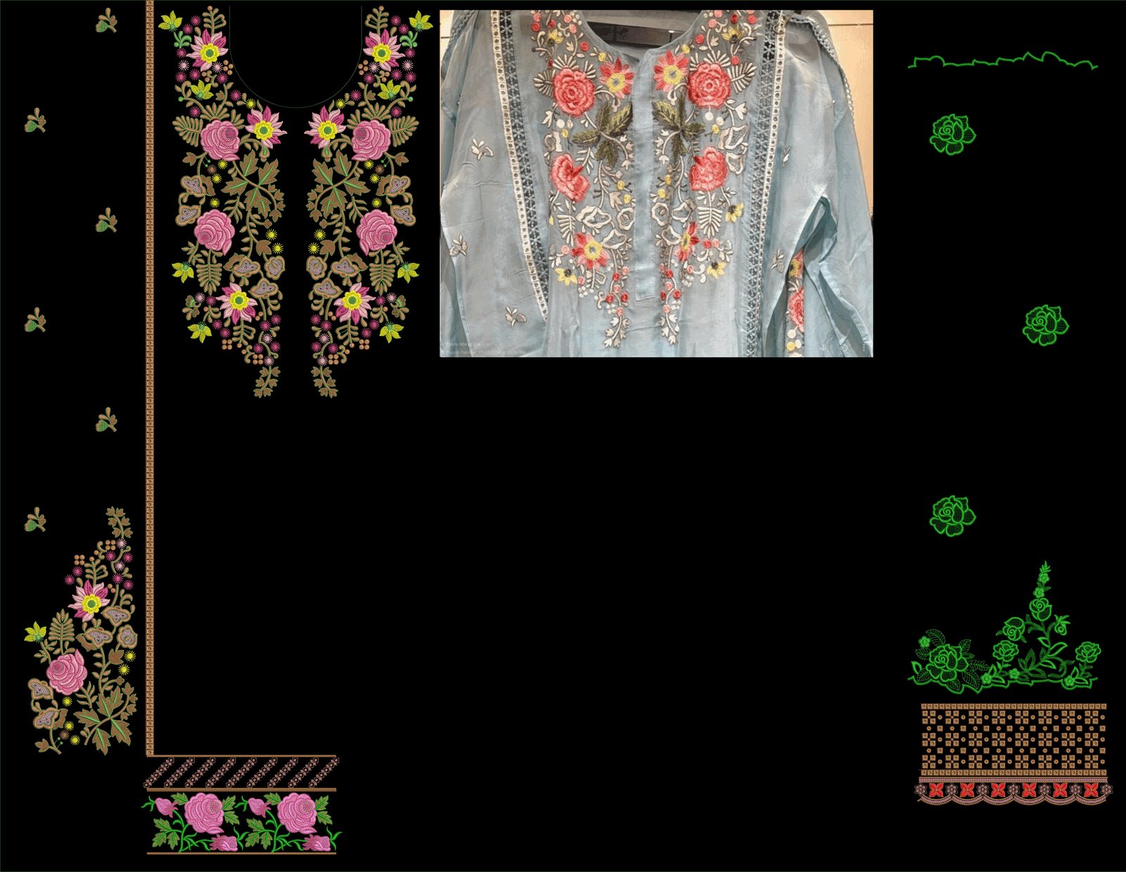 fancy top & dupatta