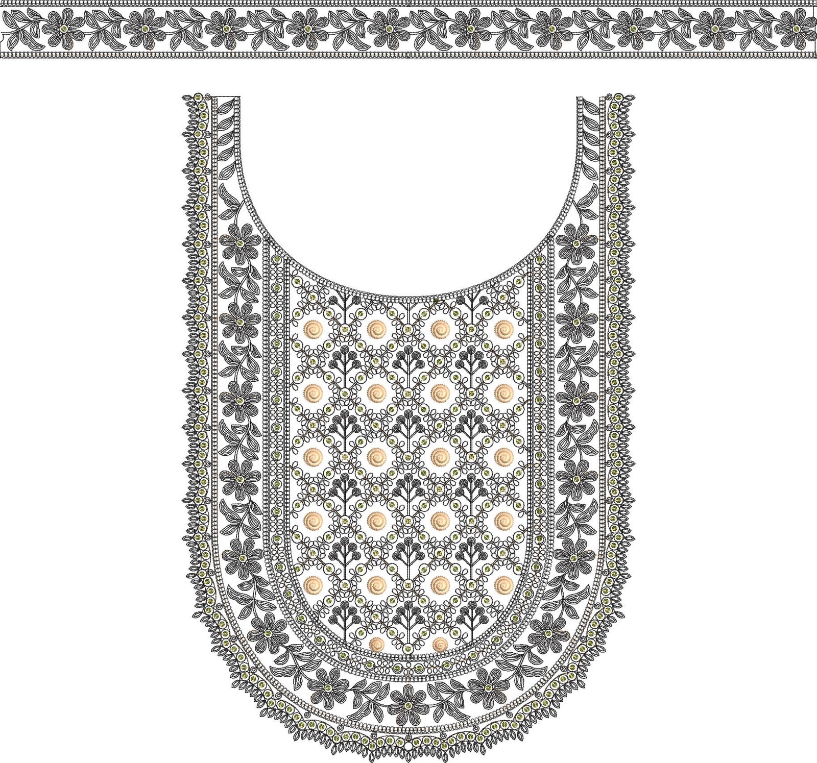 FANCY KURTI  NECK