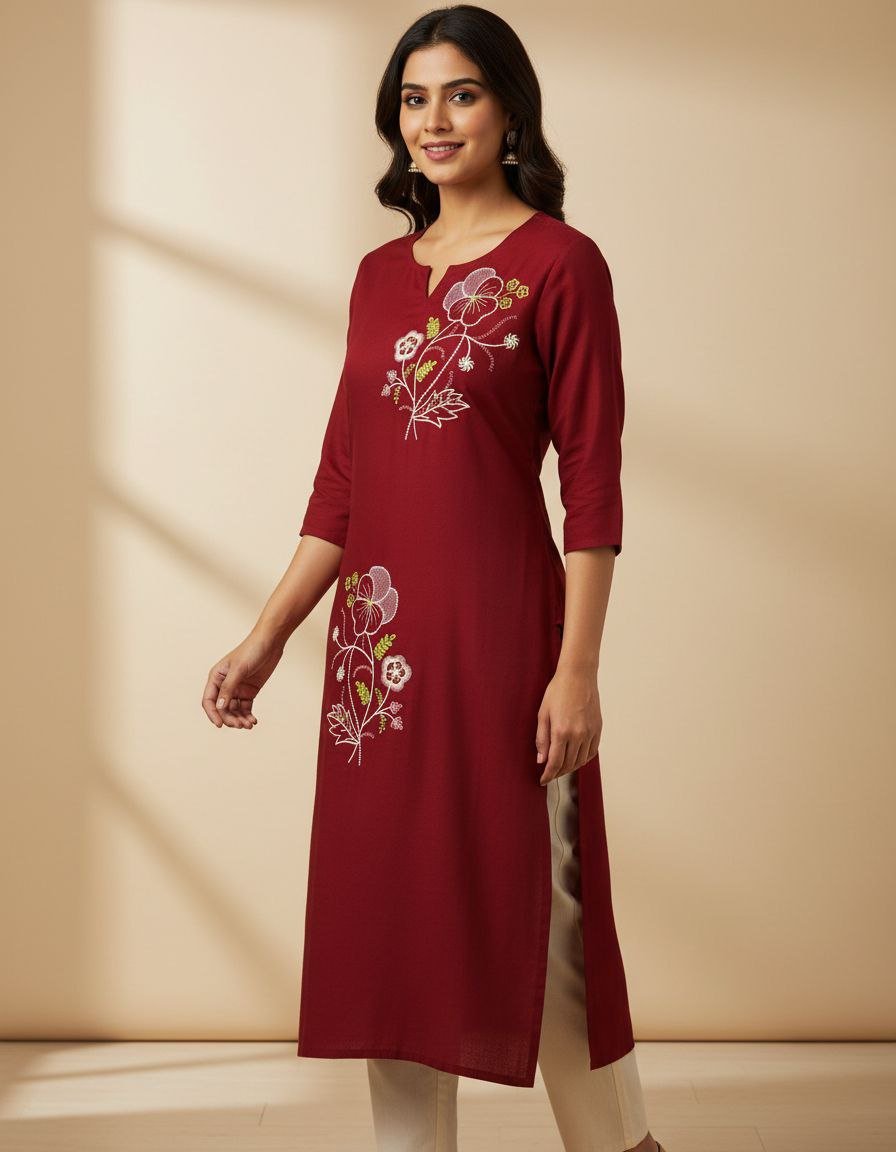 kurti neck panel