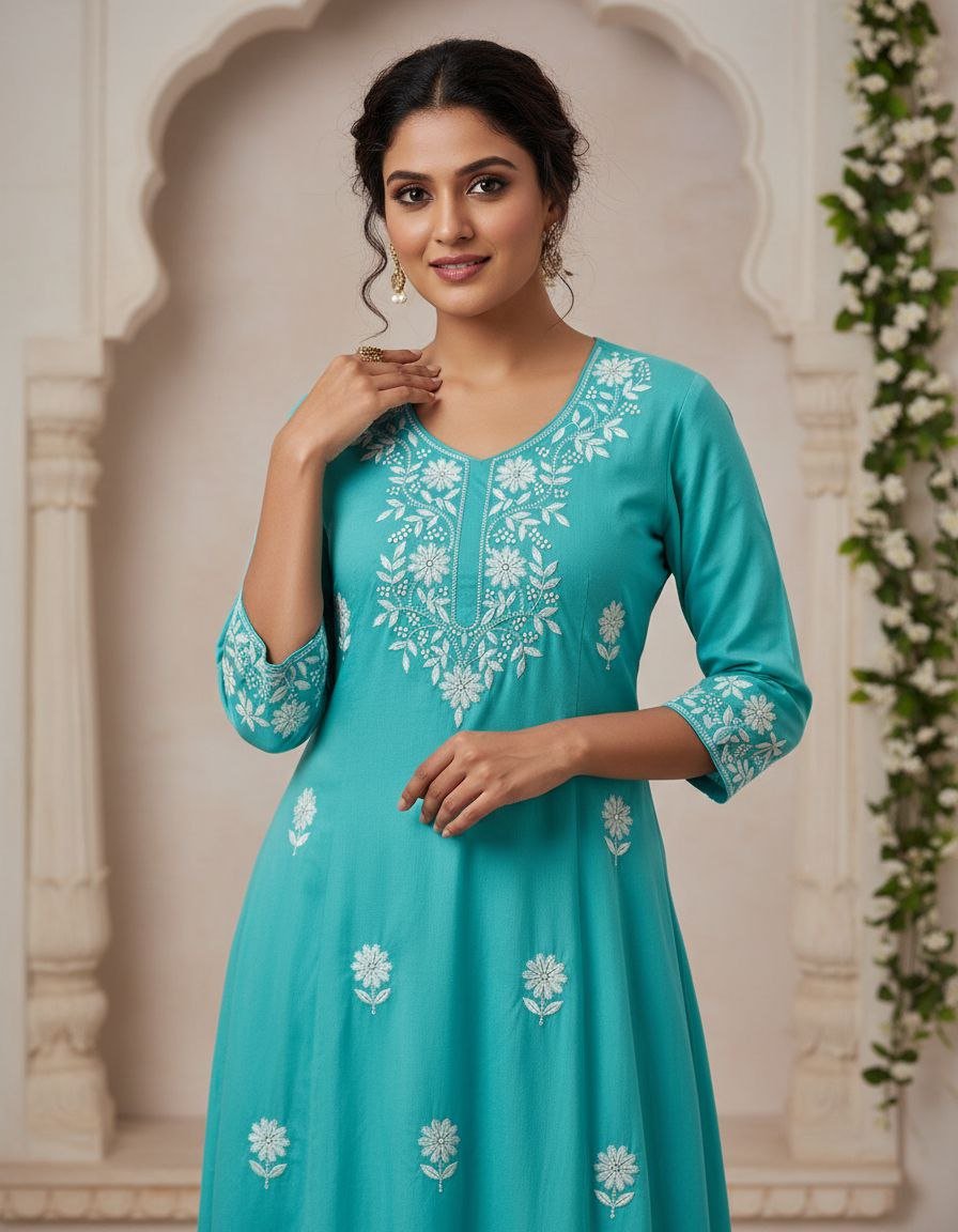 kurti neck panel