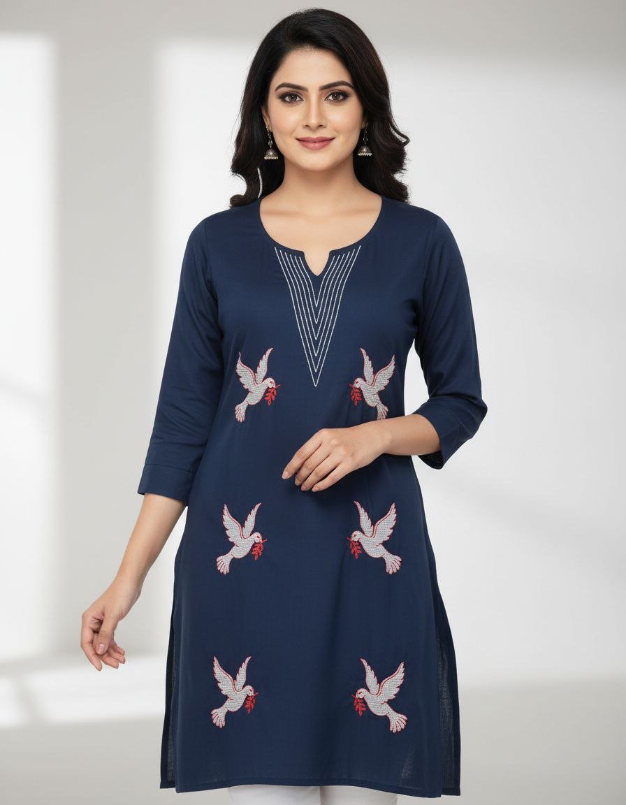 kurti neck panel