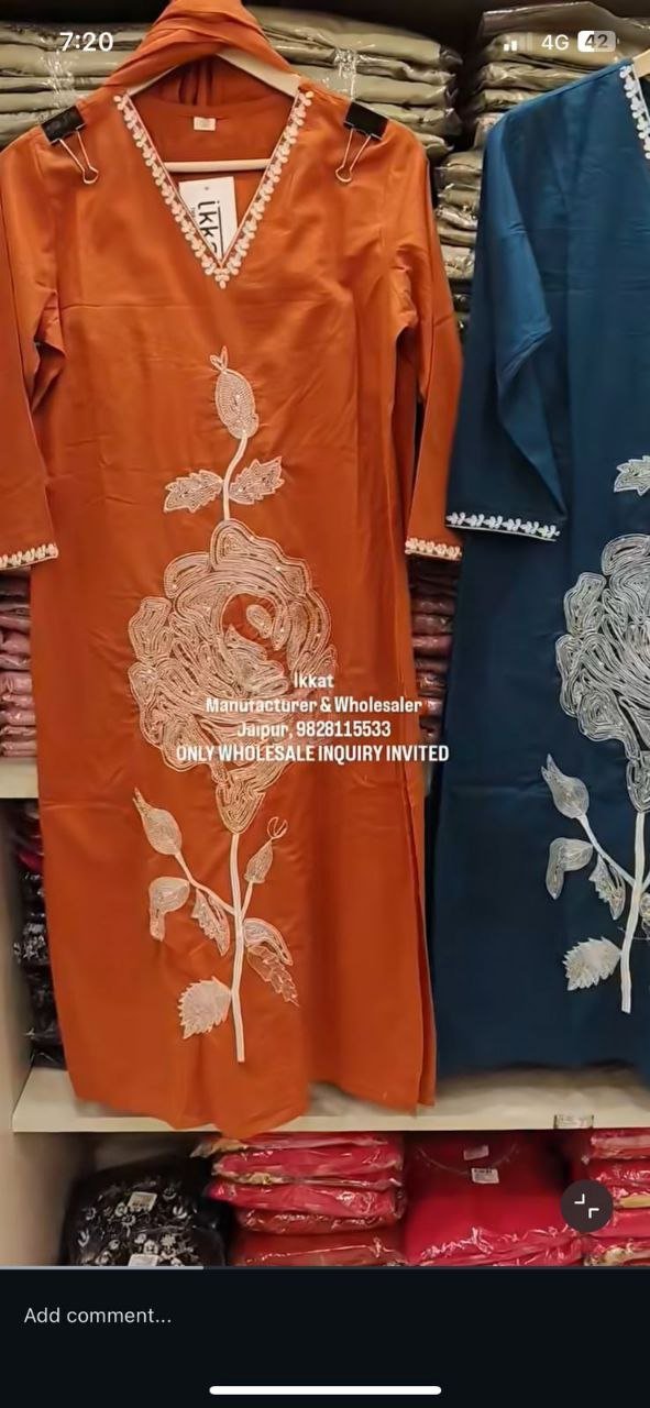 kurti neck panel