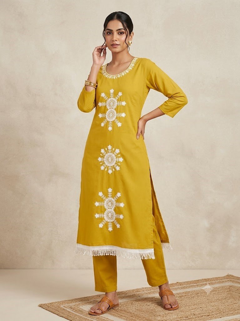 kurti neck panel