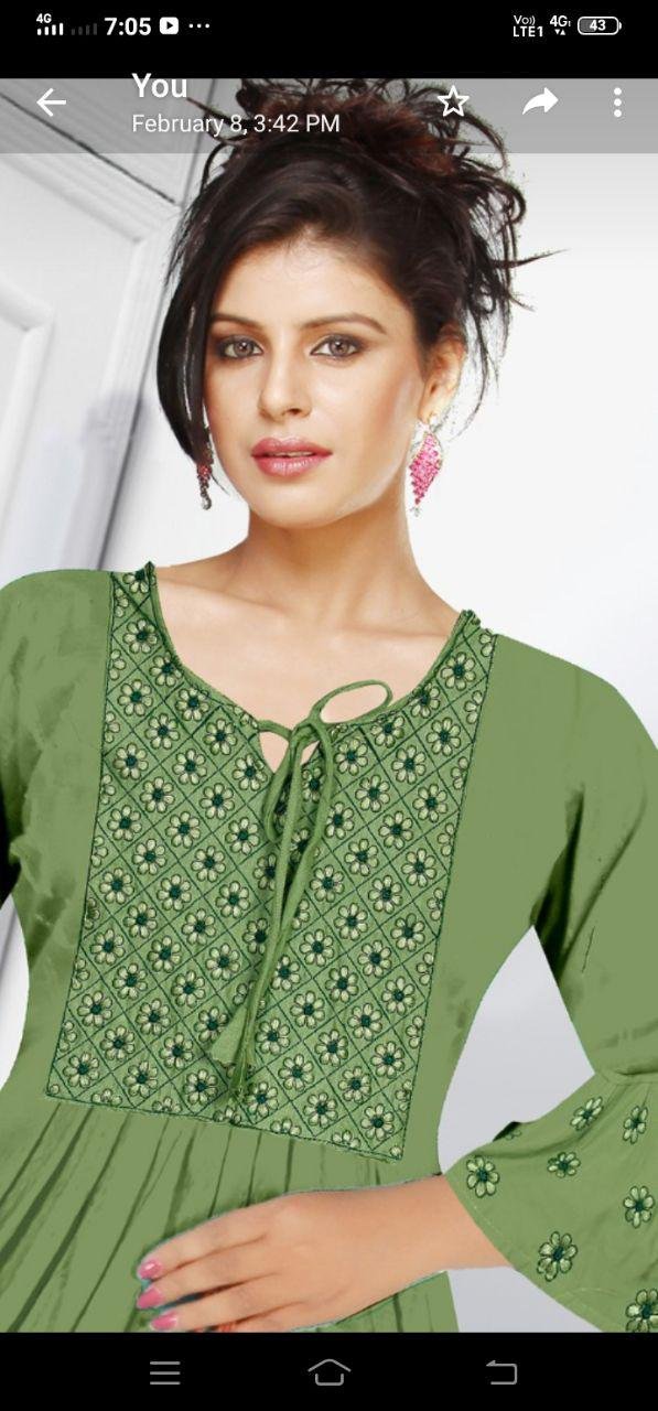 tabala kurti neck slive