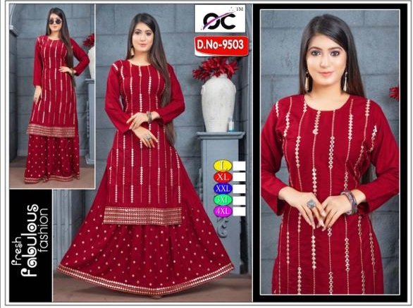 fancy kurti plazo