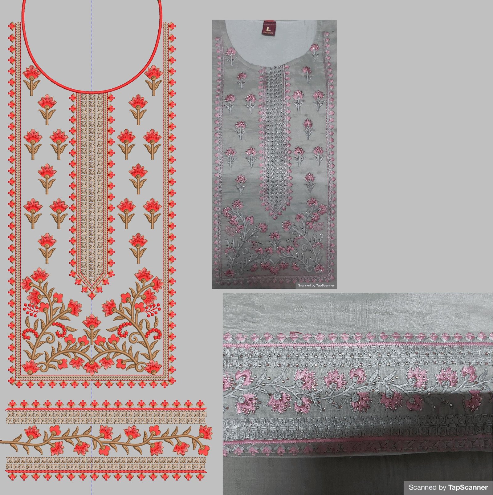 neck top dupatta