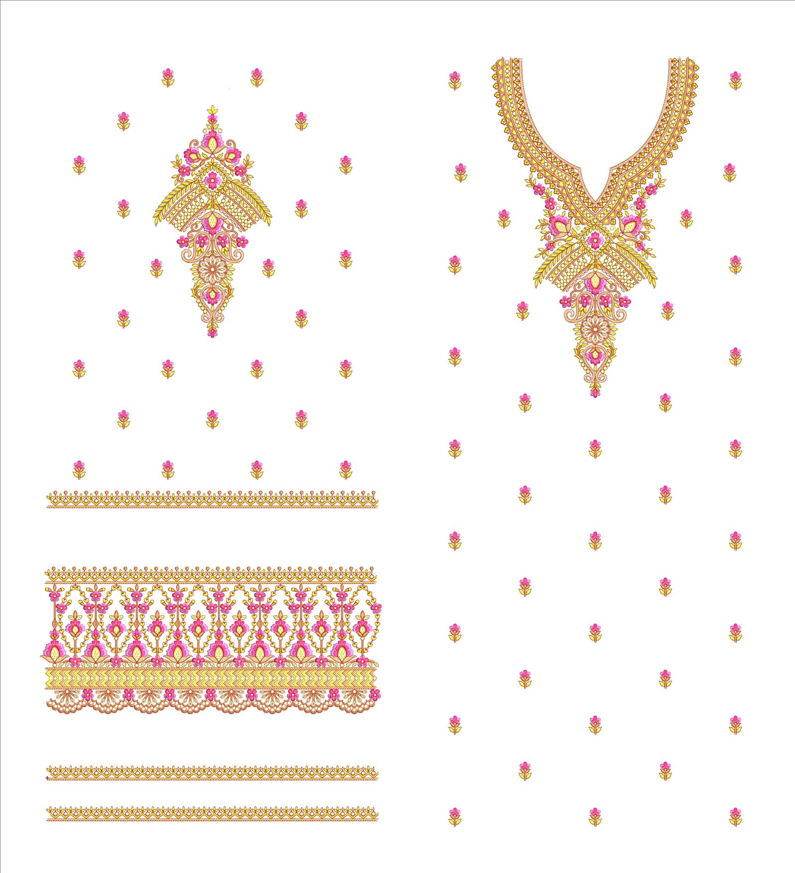 Neck top dupatta