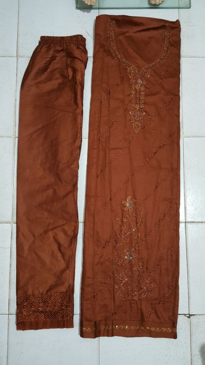 neck top & plazo pent