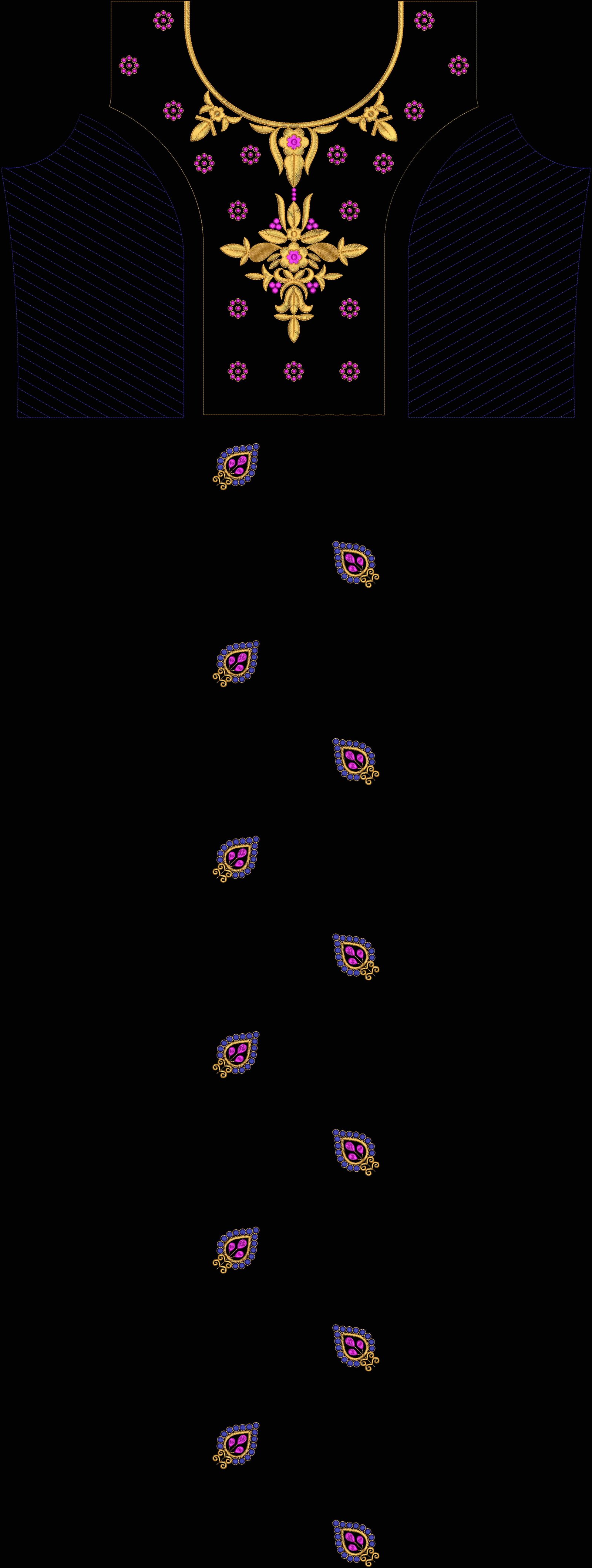 neck top dupatta