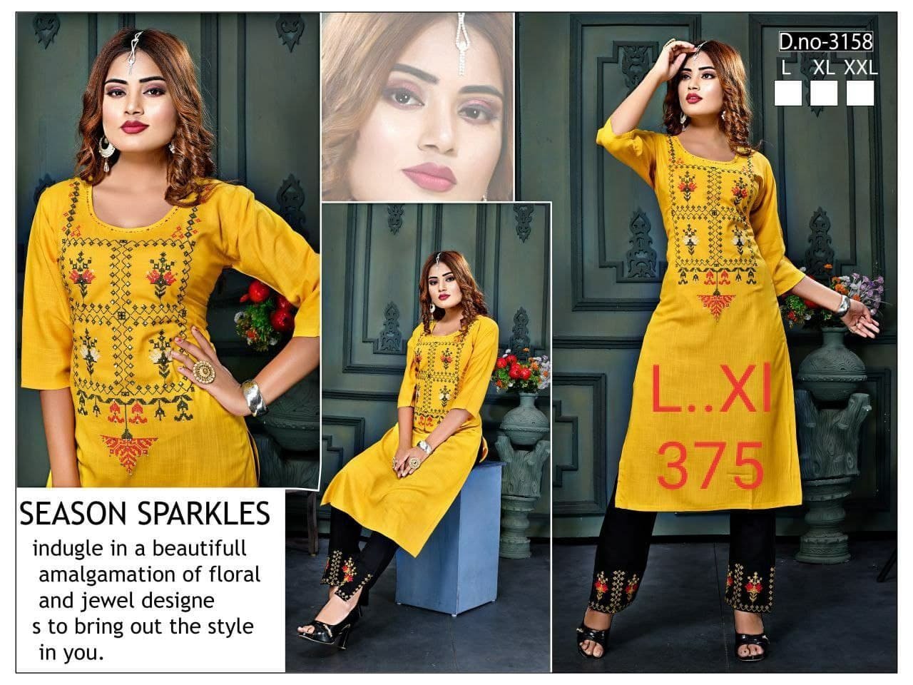 cross stich kurti