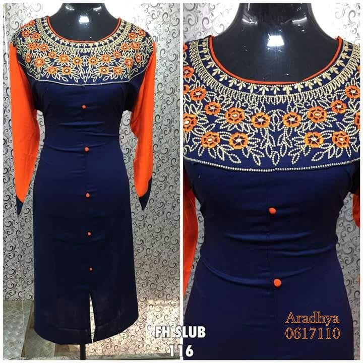 fancy kurti neck
