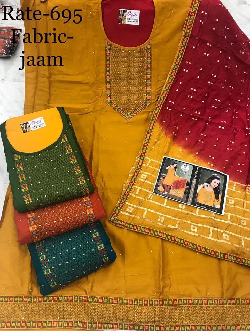 neck top dupatta