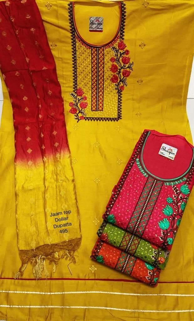 neck top dupatta