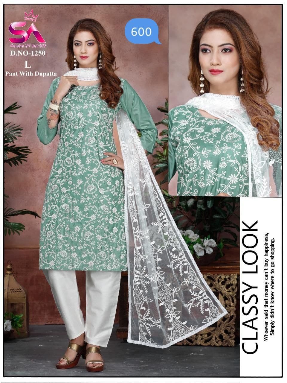 Neck top dupatta