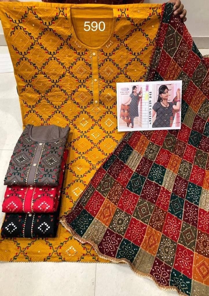 Neck top dupatta