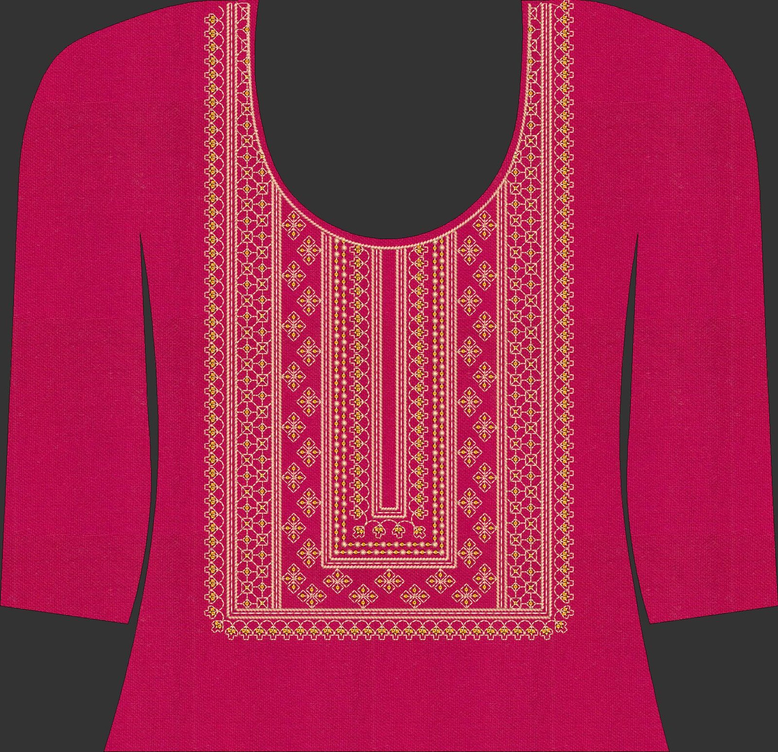 sq.fancy  kurti neck
