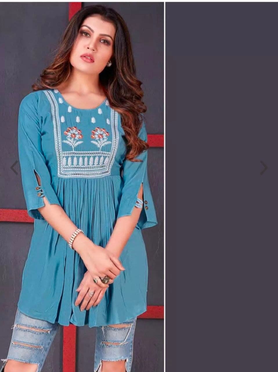 fancy  kurti neck