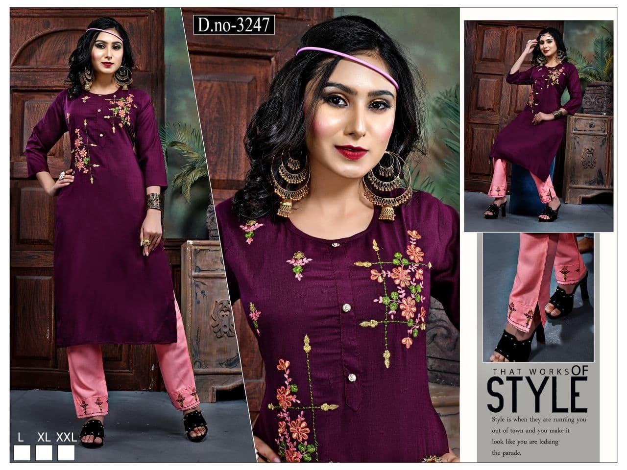 fancy  kurti panel  pant