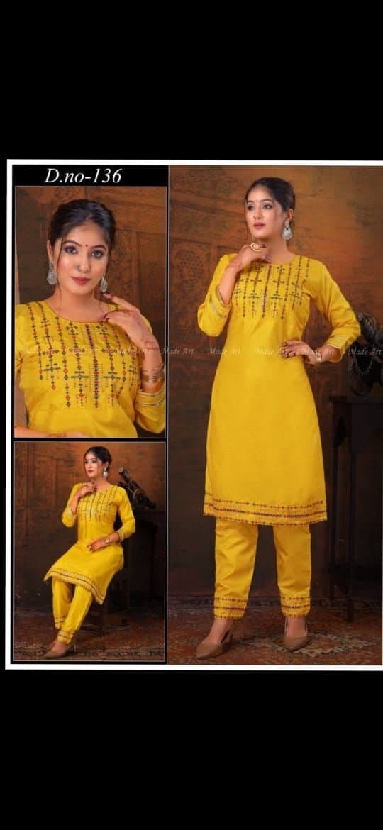 fancy  kurti neck-pant