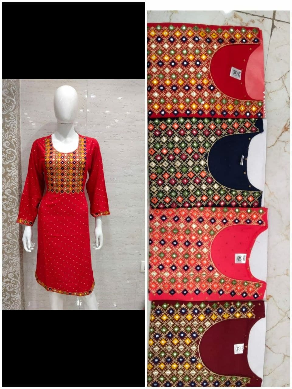 fancy  kurti neck