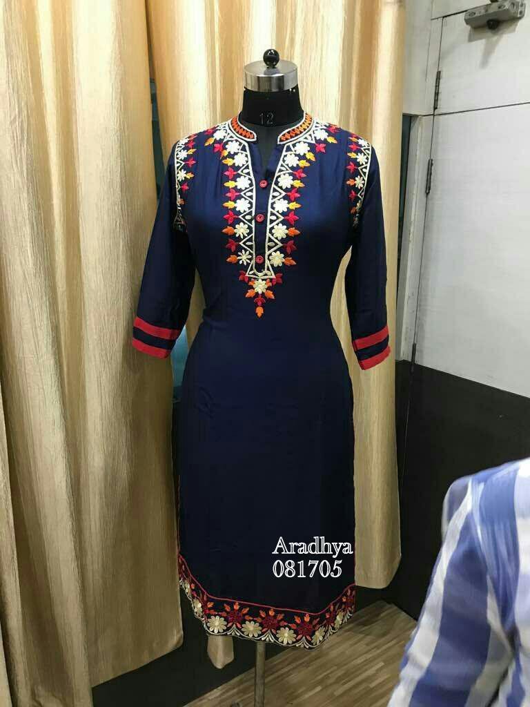 fancy kurti neck