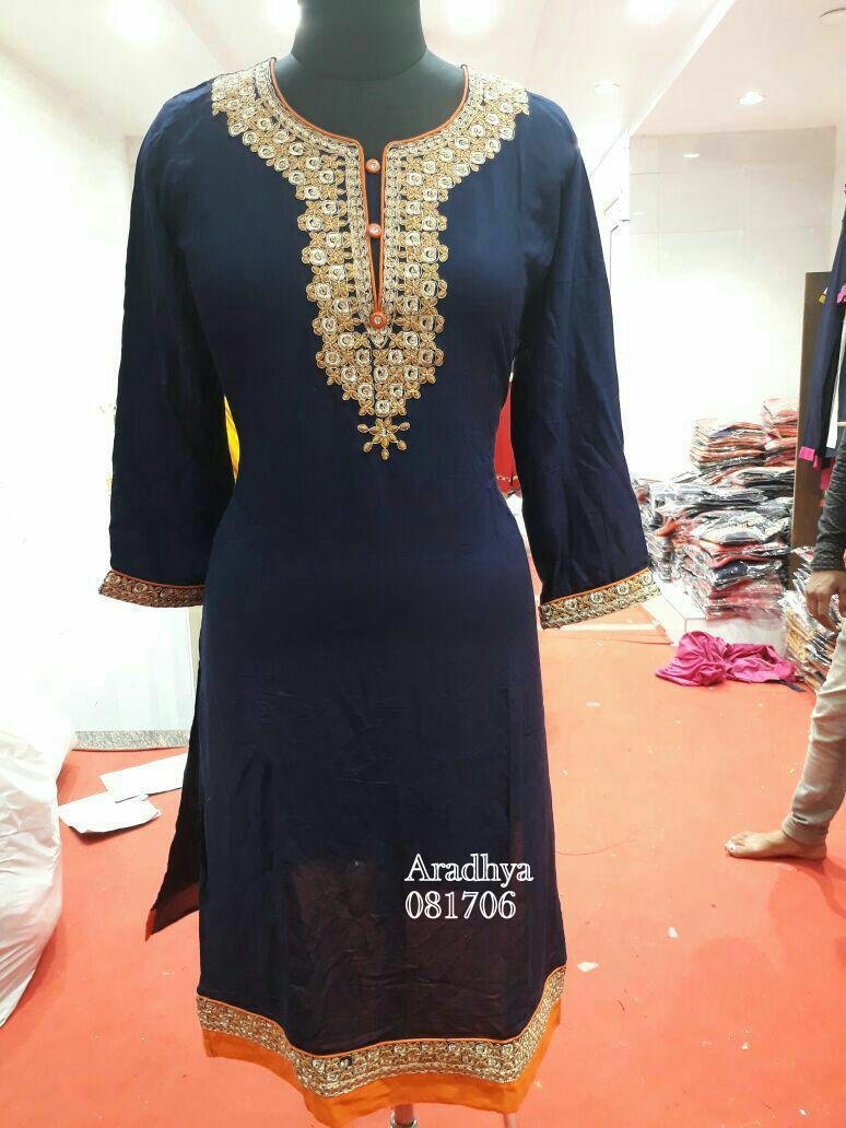 fancy kurti neck