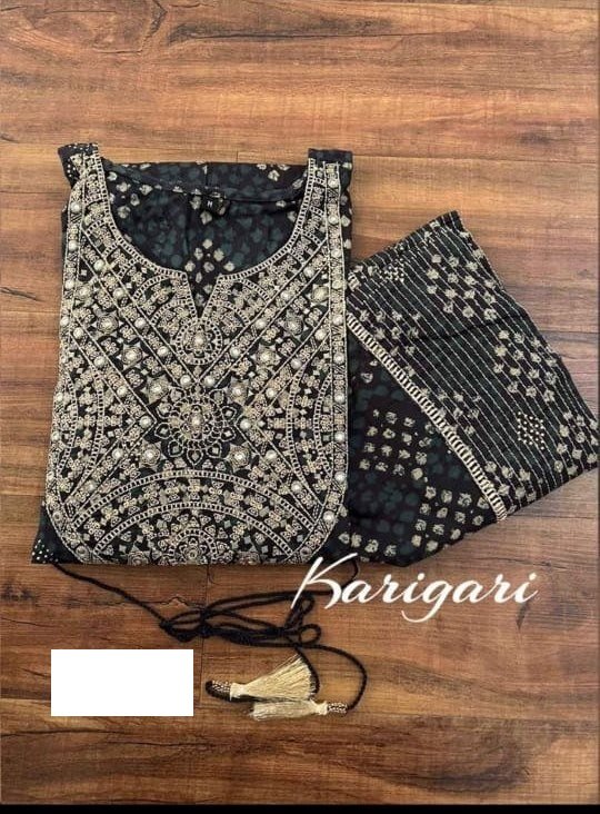 Cording & sequince Neck
