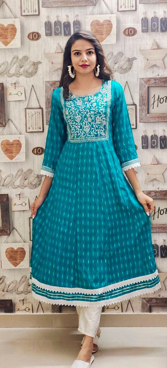 Cording & sequince kurti