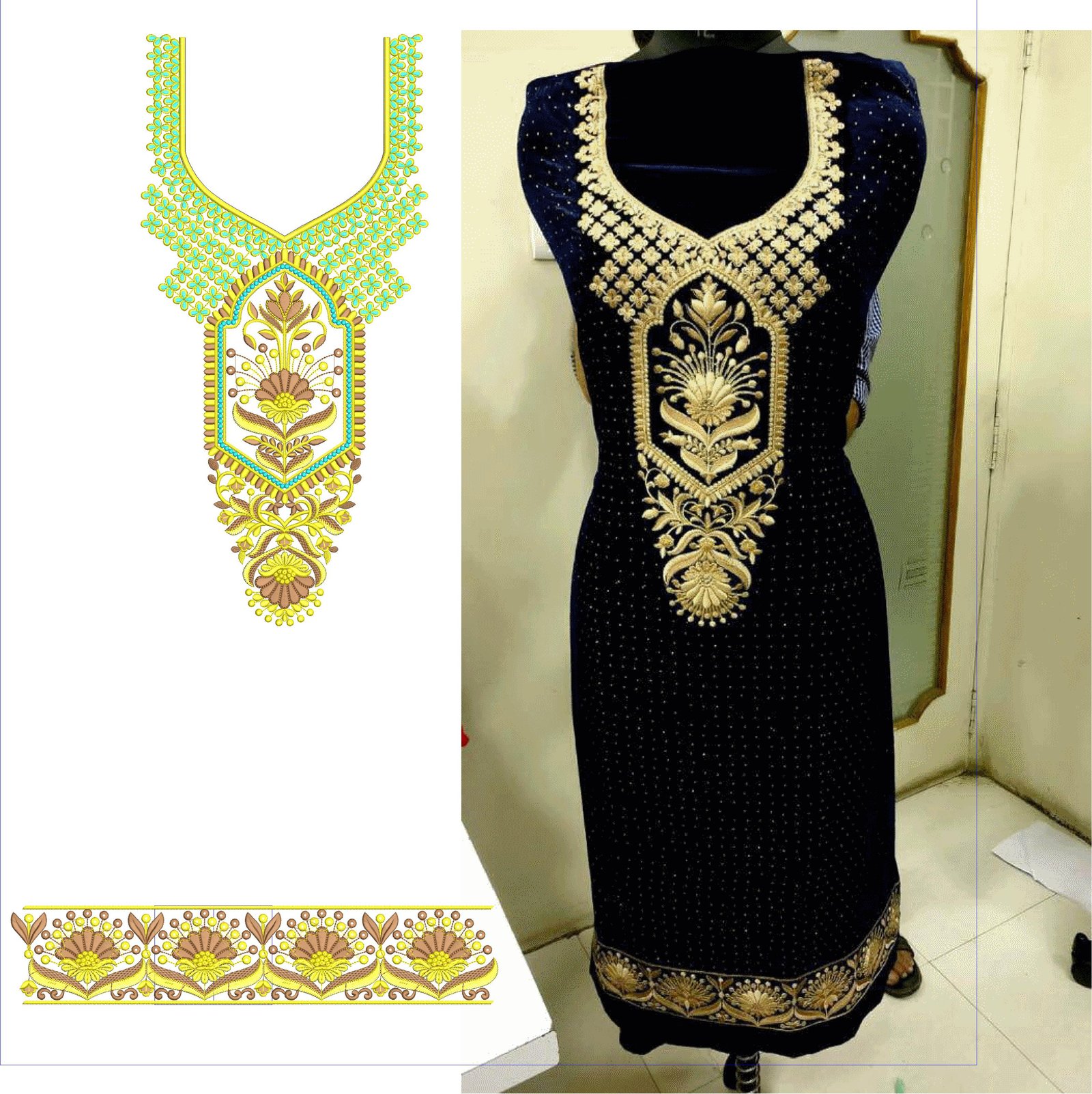 fancy neck top