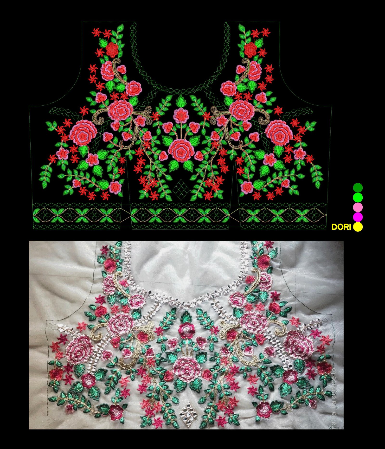 Sequince & cording choli