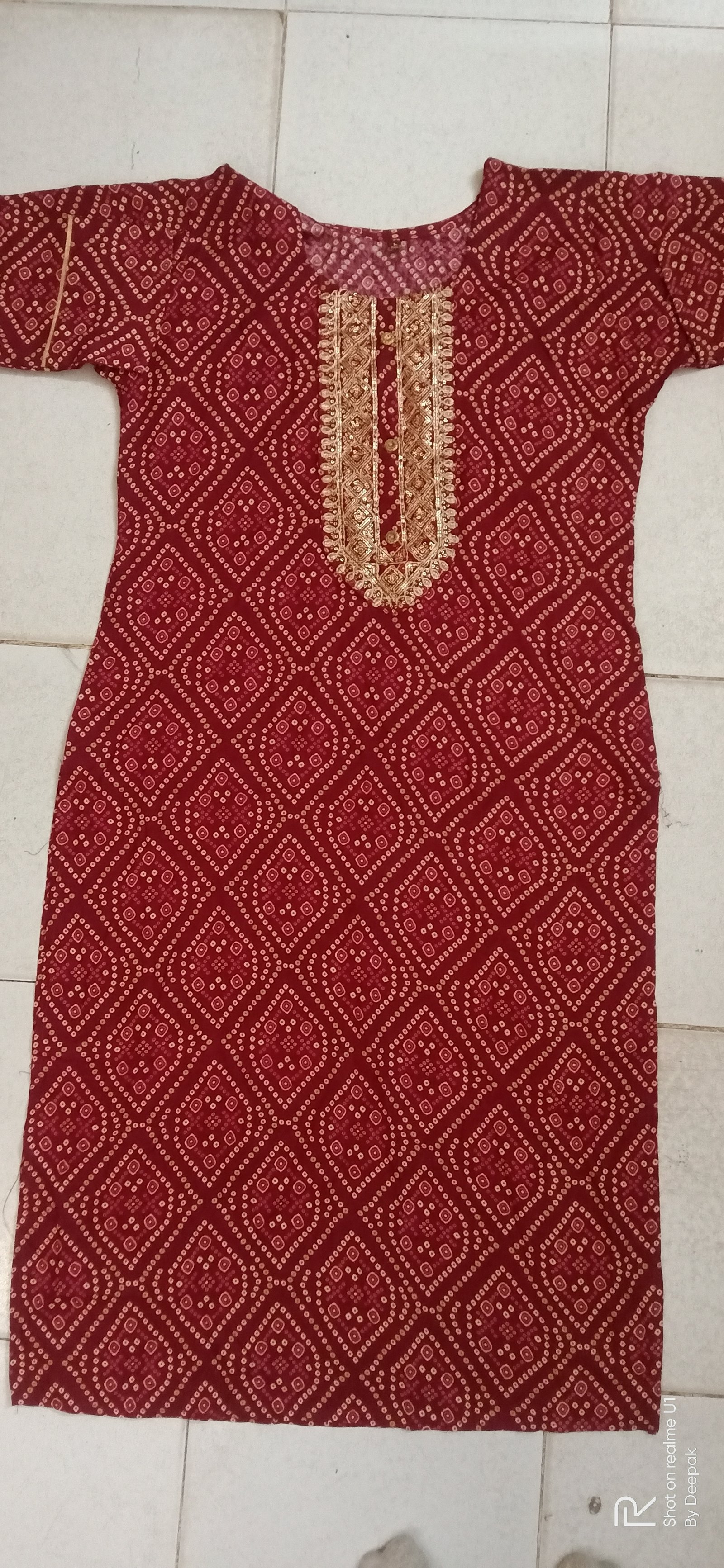 Cording & sequince kurti