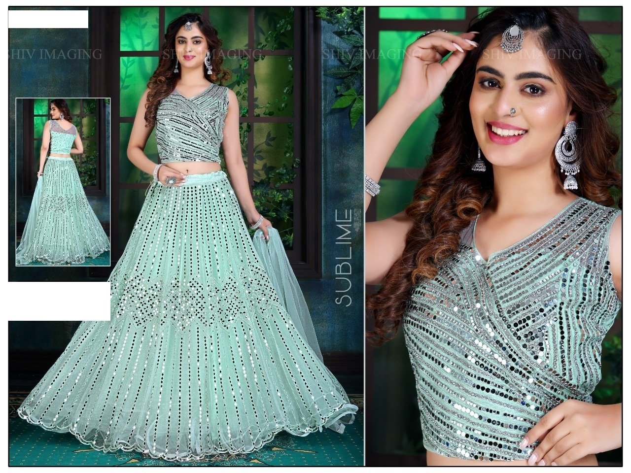 Chain Neck & Choli Ghaghara