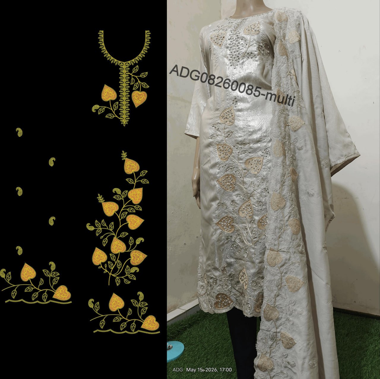 kurti neck panel