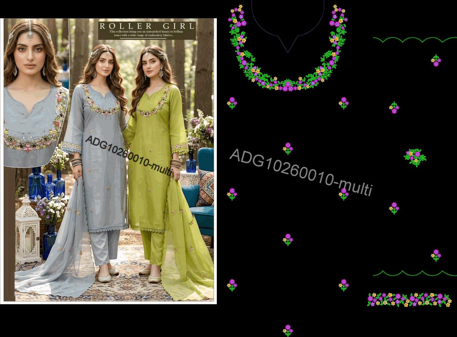 kurti neck panel