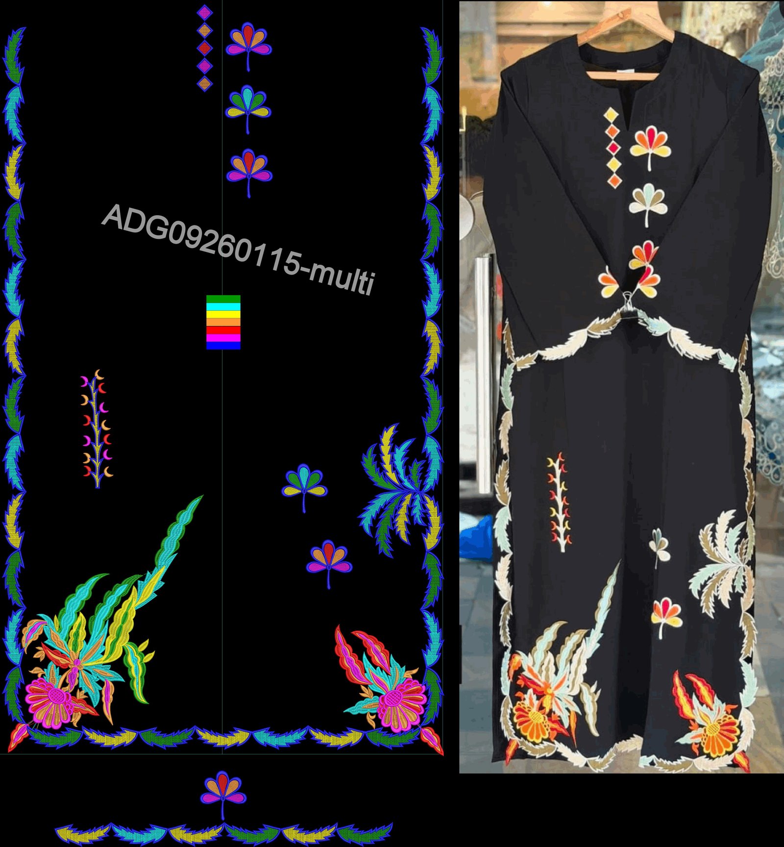 kurti neck panel