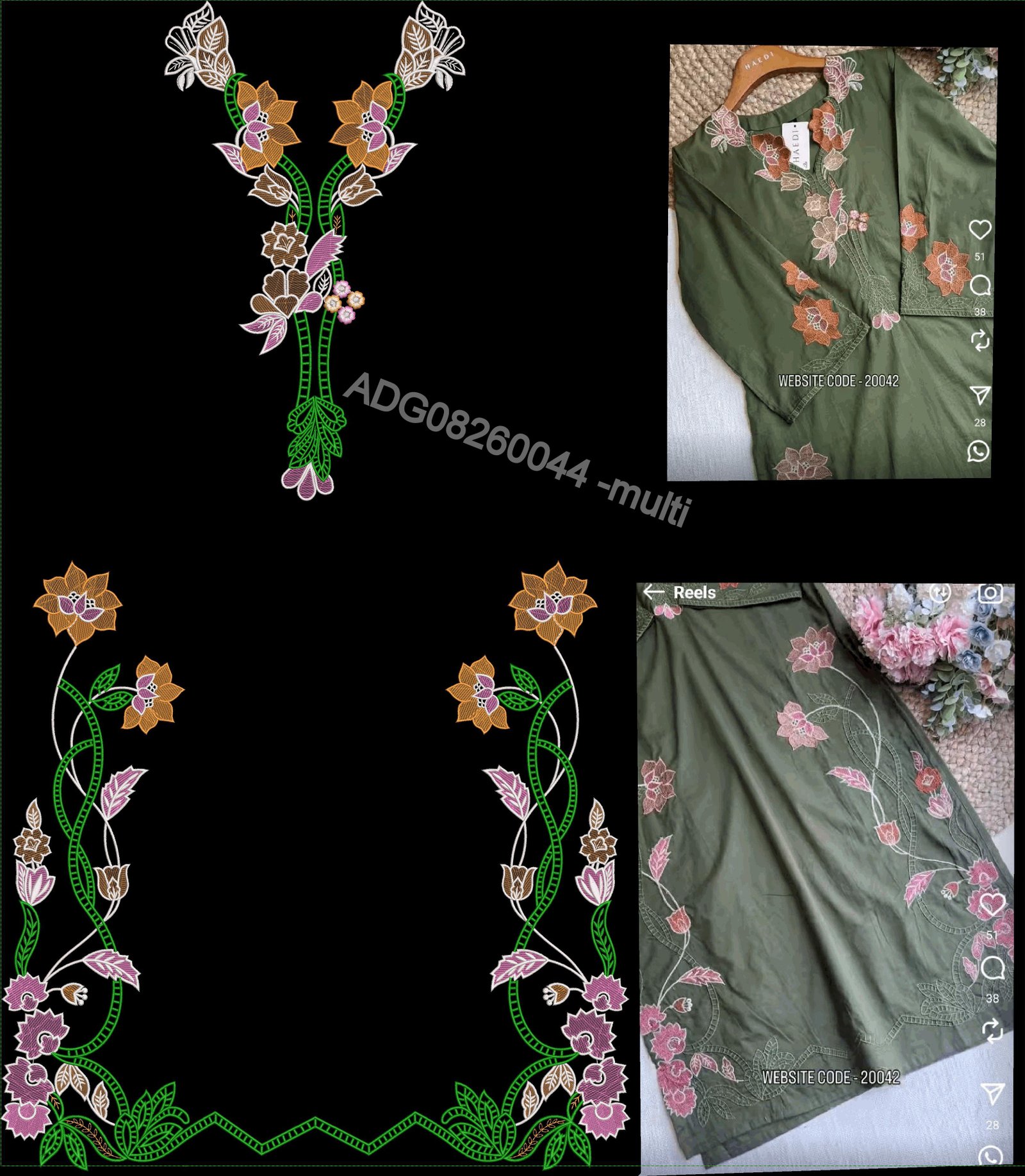kurti neck panel
