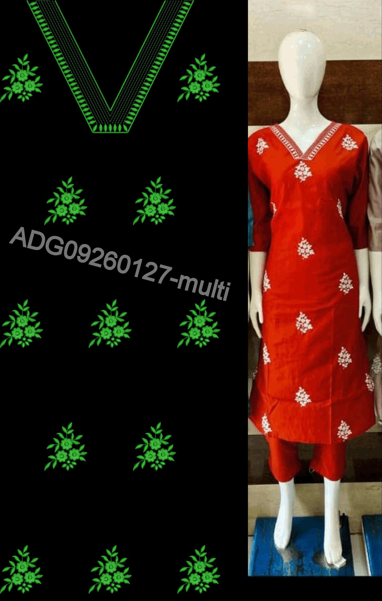 kurti neck panel