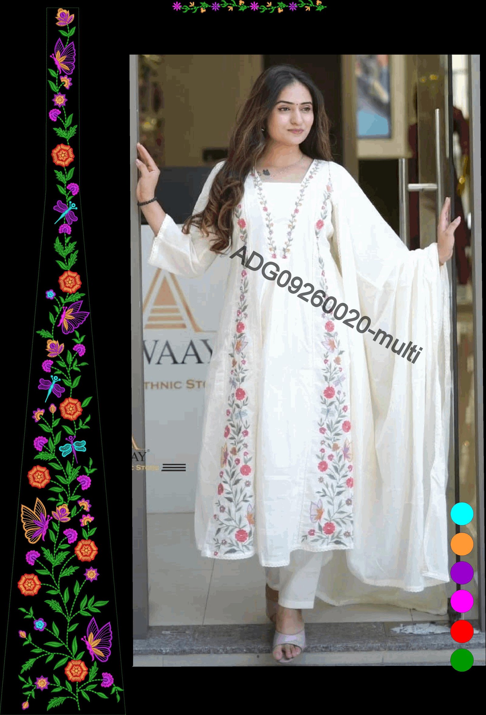 kurti neck panel